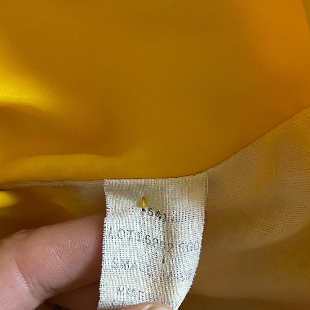 70s Vintage Cactus Yellow Windbreaker w. Name Patch and Back Graphic - Picture 6 of 9